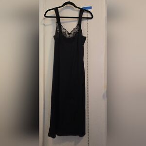 Black lace trim slip | Small